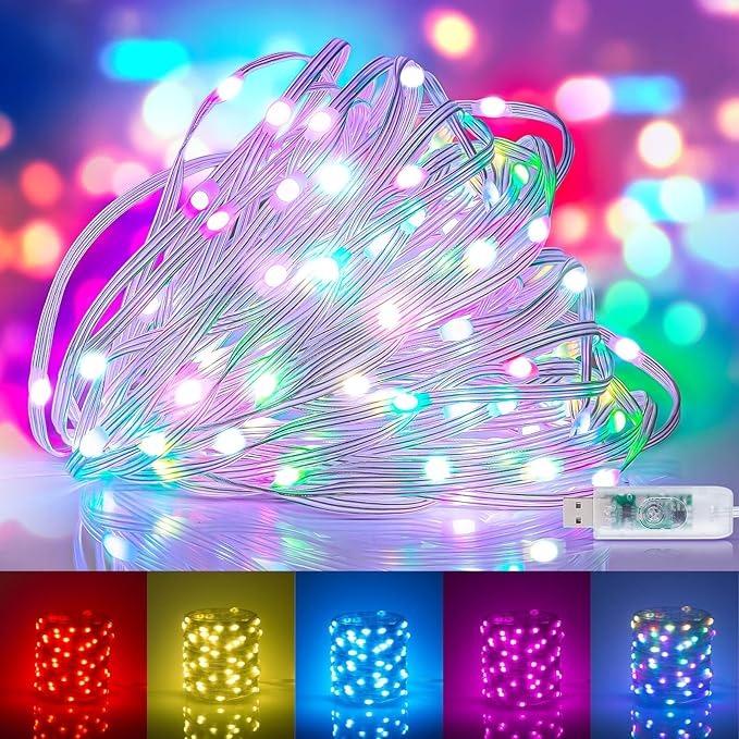64ft/20M Fairy Strip Lights Remote & App Control