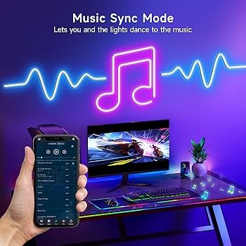 USB 5 Meter RGB Neon Light with App & Remote Control