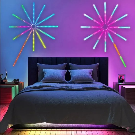 Smart Firework LED Strip Light with Remote & App Control, Music Sync Light for Home Decoration