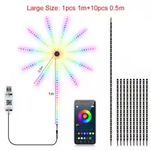 Smart Firework LED Strip Light with Remote & App Control, Music Sync Light for Home Decoration