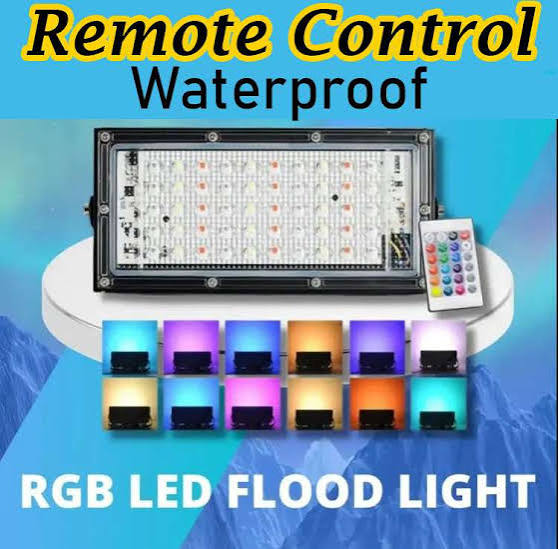 RGB LED Flood Lights 1-Pack | Color Changing Remote Contro