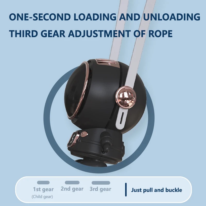 Astronaut Portable Hanging Neck Mini Fan Rechargeable Bladeless Turbo Ultra Quiet Student Hand Held Fan Outdoor Sports Travel