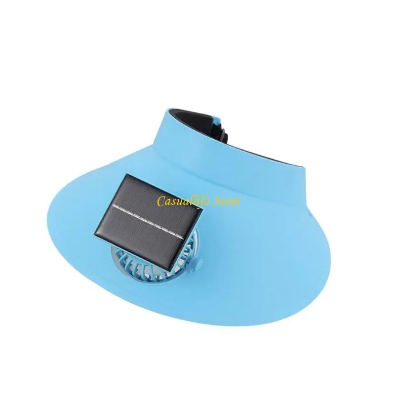 Adjustable Powered Fan Hat Breathable Open Top Hat for Outdoor Wear Y1QD