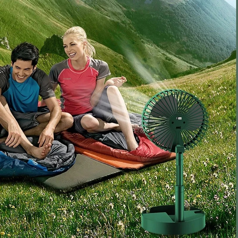 Retractable Electric Fan USB Charging Portable Student Foldable Mini Fan High Duration Low Noise for Home Office Use