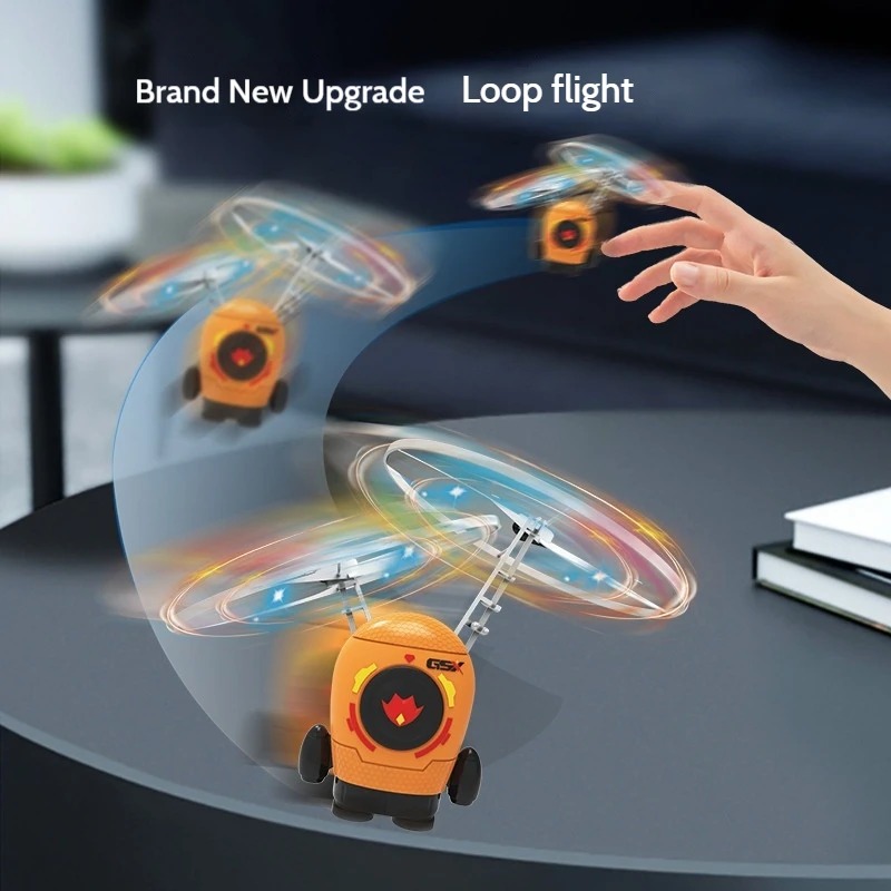2nd Generation Astronaut UFO Induction Flying Toy Smart Hover Sensor Drone with LED Light Electric RC Toy for Kids Gifts