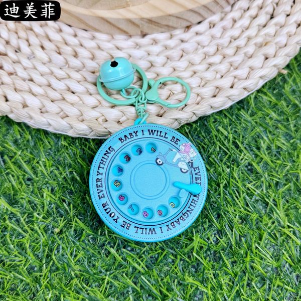 New Creative Ratchet Black Phone Retro Hand Phone Boring Decompression Sound Toy Pendant Keychain Gift