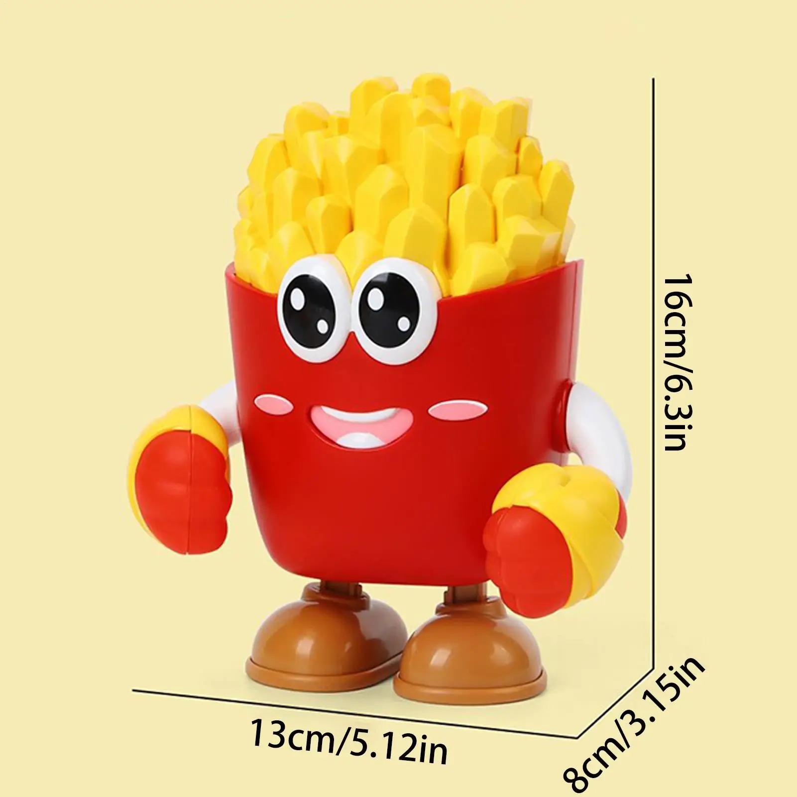 Kids Robot Toy Dance Robot Electric Music Light French Fries Design Doll For Home Indoor Kids Entertainment Play Learning Fun