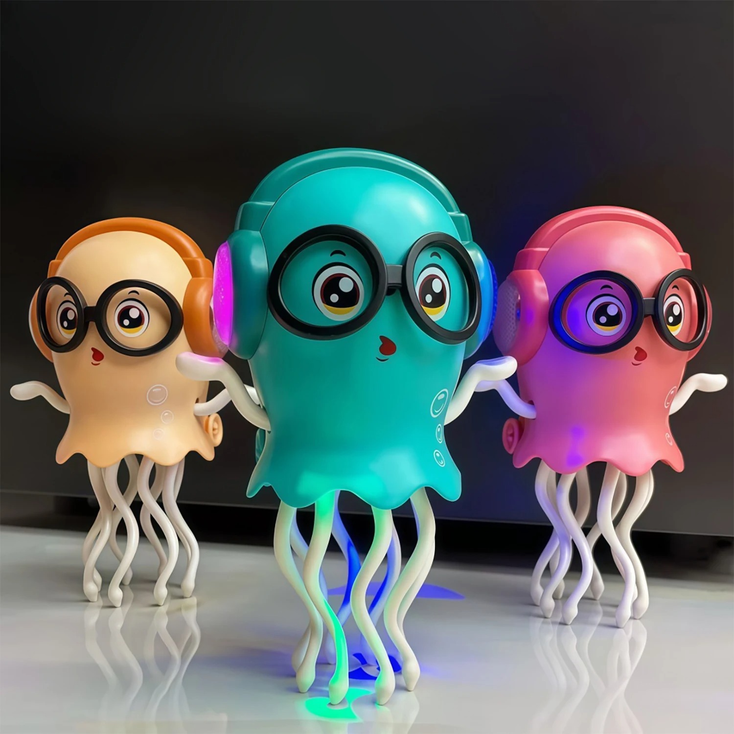 Electric dancing jellyfish octopus automatic sensing obstacle avoidance octopus children's lighting toy