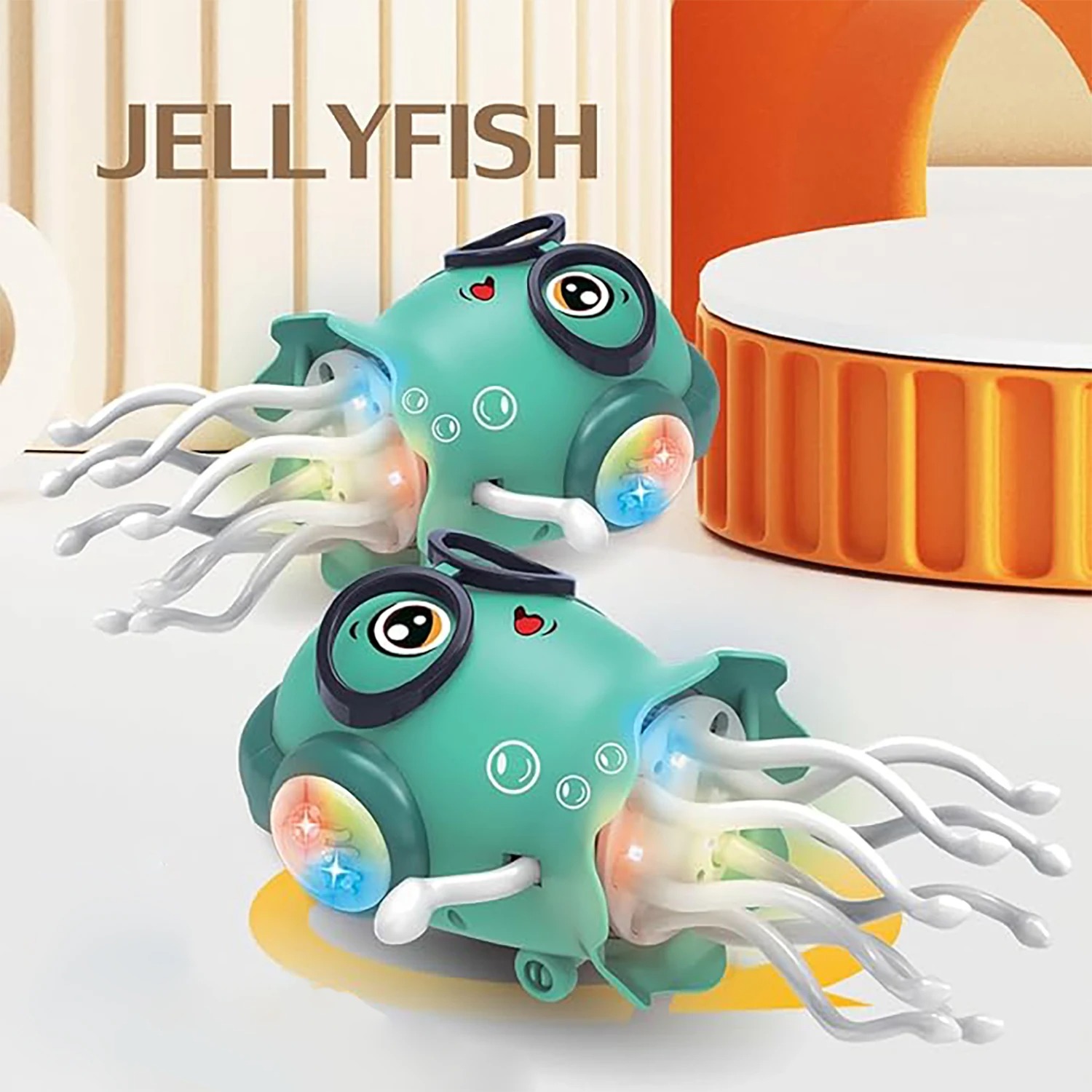 Electric dancing jellyfish octopus automatic sensing obstacle avoidance octopus children's lighting toy