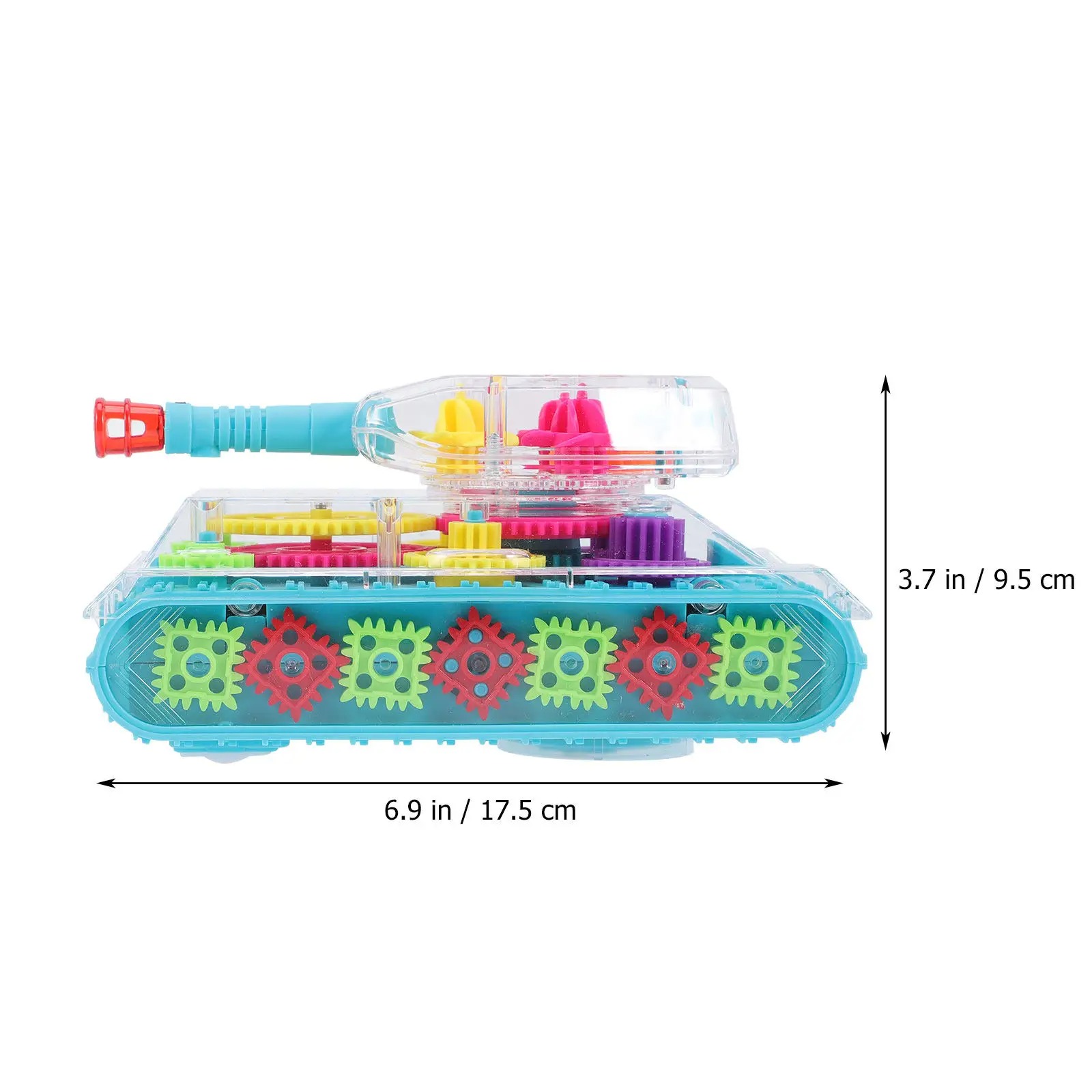 Fun Light Up Tank Car with Colorful Gears and Melodic Promotes Intellectual Development Socialization and Hand