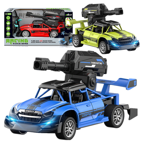 Remote Control Rechargeable Gel Blaster Ball Shooter 4 Channel Car Toy Car With 1000 Gel Balls - 8 inches - Red