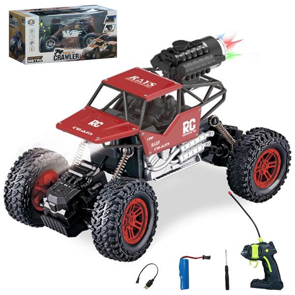 Cross-Border Alloy Remote Control Toy Car Crash-Resistant Stunt Off-Road Vehicle 2.4g Four-Wheel Drive Climbing Monster Truck Racing Wholesale