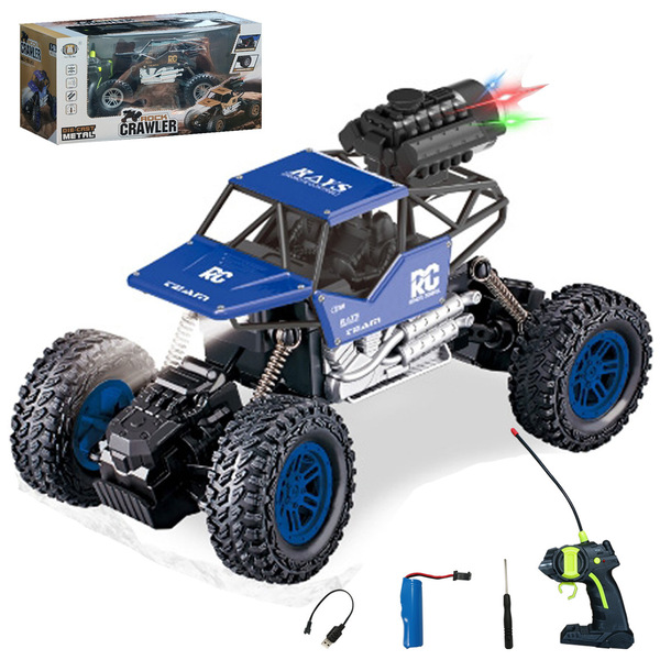 Cross-Border Alloy Remote Control Toy Car Crash-Resistant Stunt Off-Road Vehicle 2.4g Four-Wheel Drive Climbing Monster Truck Racing Wholesale