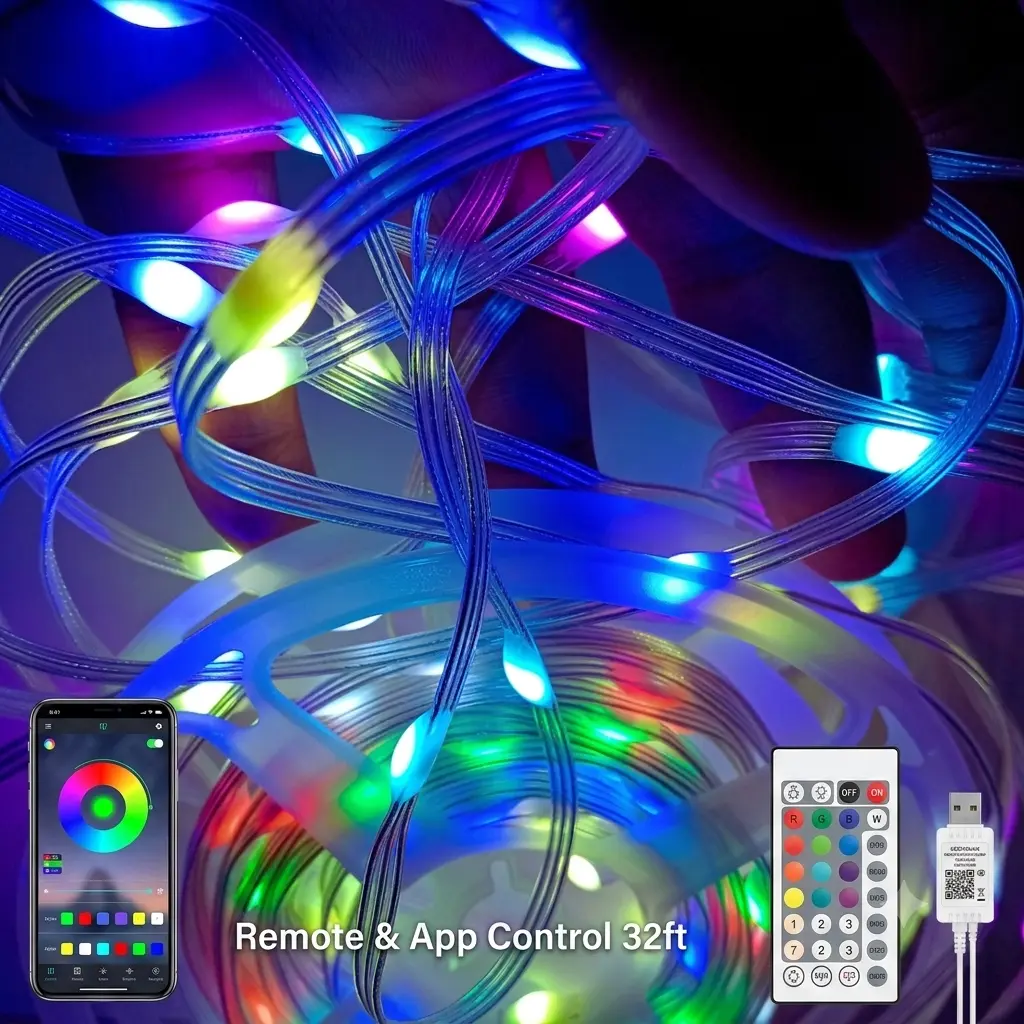 32ft/10M Fairy Strip Lights Remote & App Control